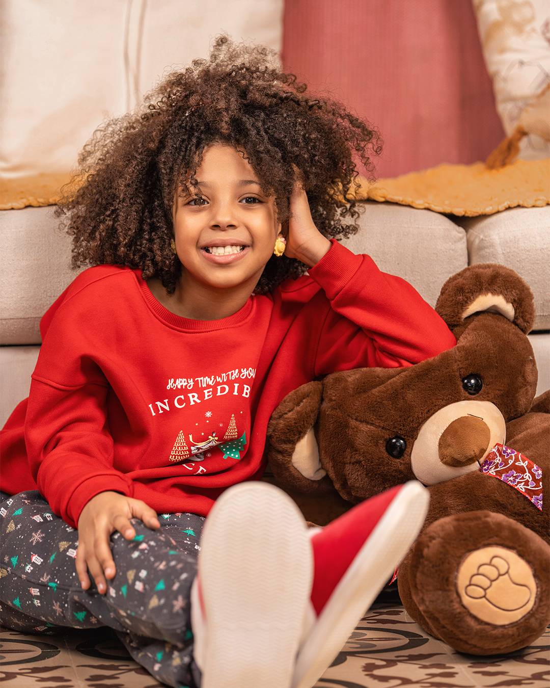 Happy Winter بيجاما بناتي أطفال