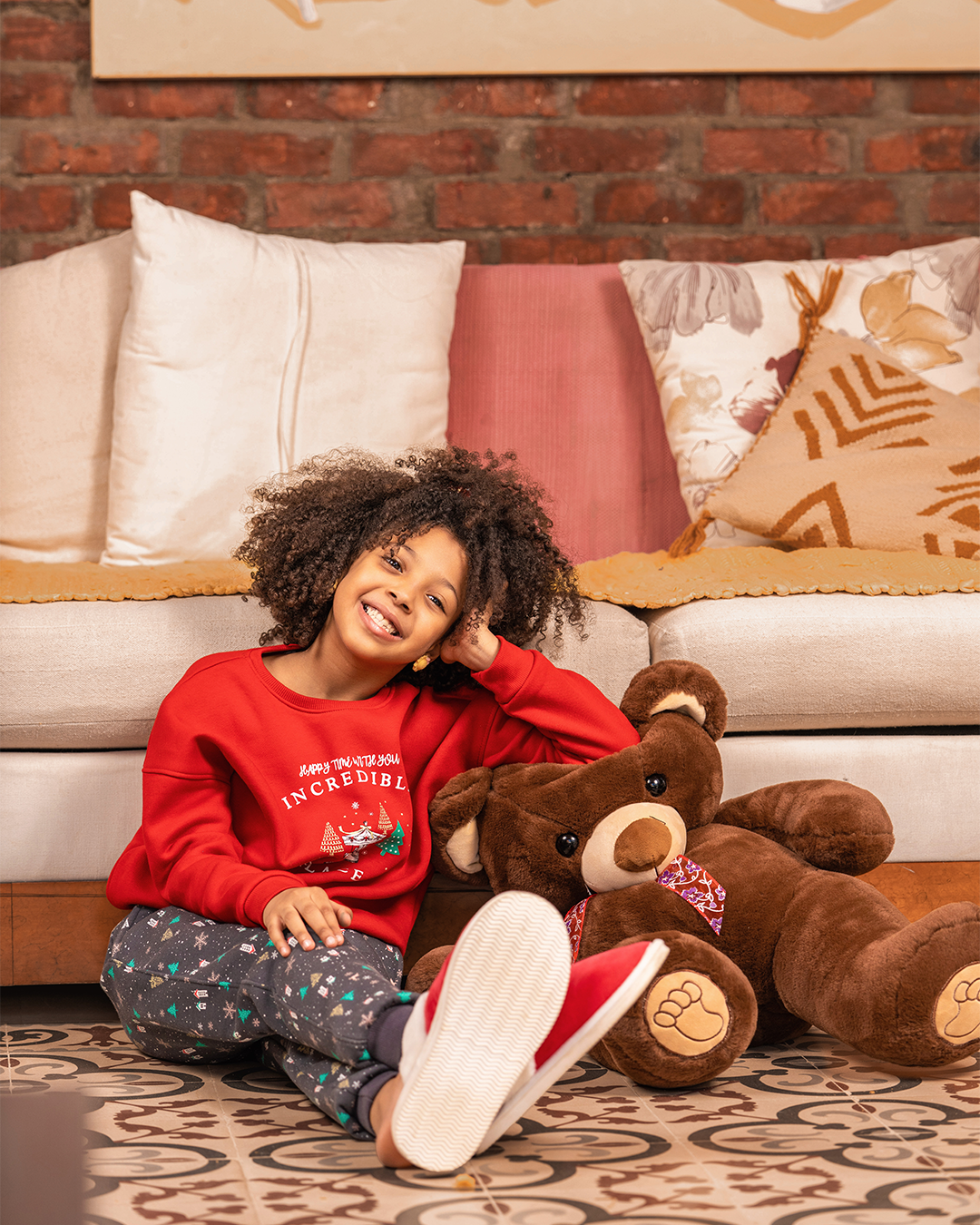 Happy Winter بيجاما بناتي أطفال