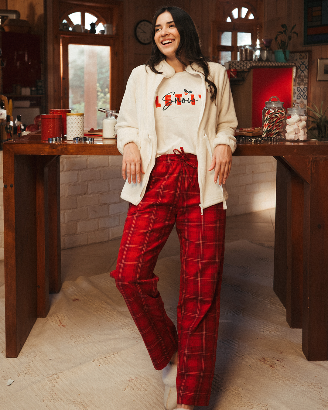 Let it snow بيجاما حريمي 3 قطع