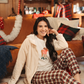Holiday season women's pajamas 3 pieces jacket