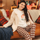Holiday season women's pajamas 3 pieces jacket