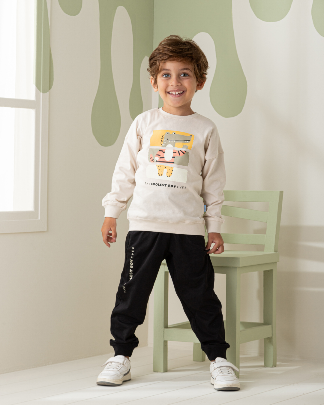 Cool Alligator بيجاما أولادي كُم طويل