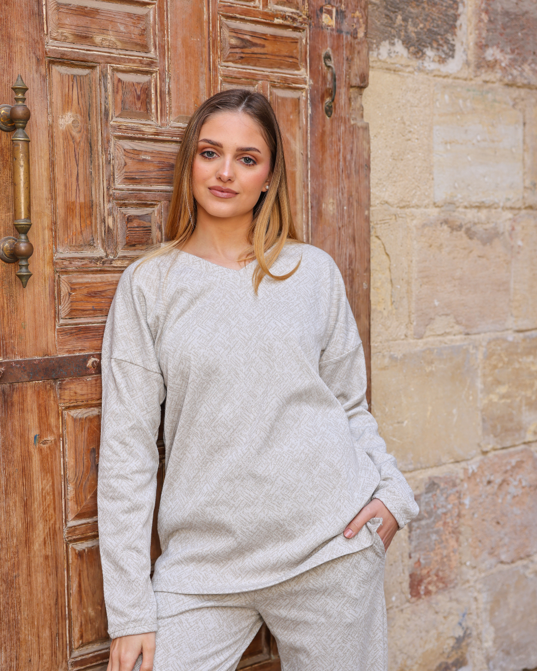 Spring time بيجاما حريمي بكم و بنطلون