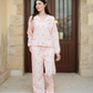 Spring vibes Women's pajamas with long sleeves and trousers with a slit on the side