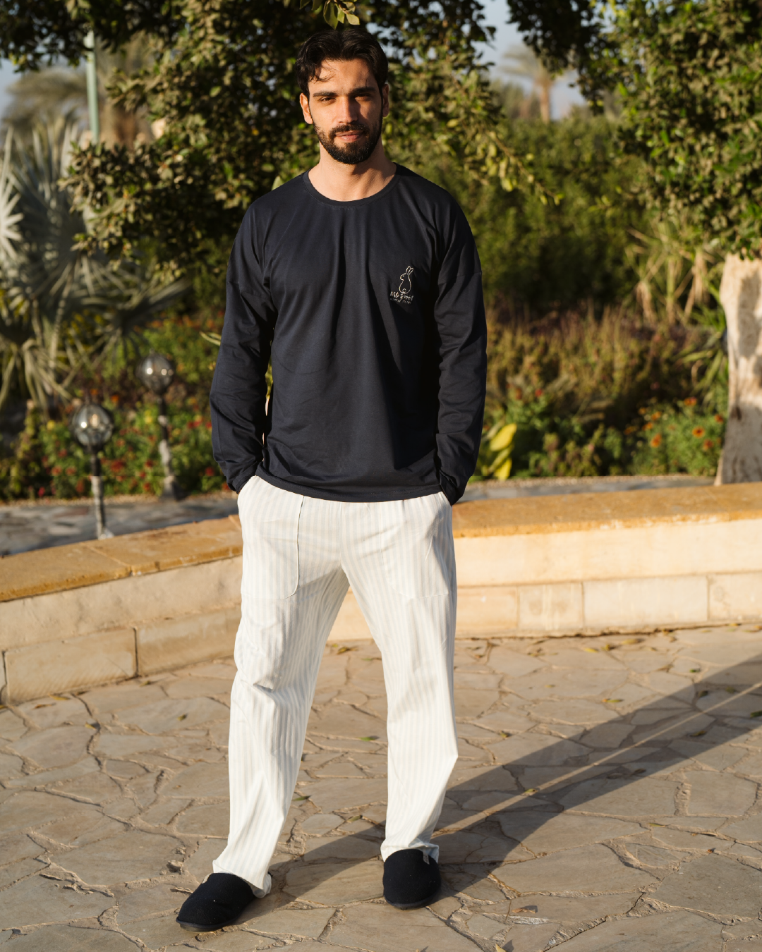 Happy Easterبيجاما رجالي كُم طويل