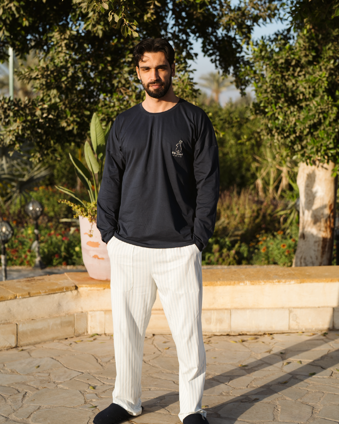 Happy Easterبيجاما رجالي كُم طويل