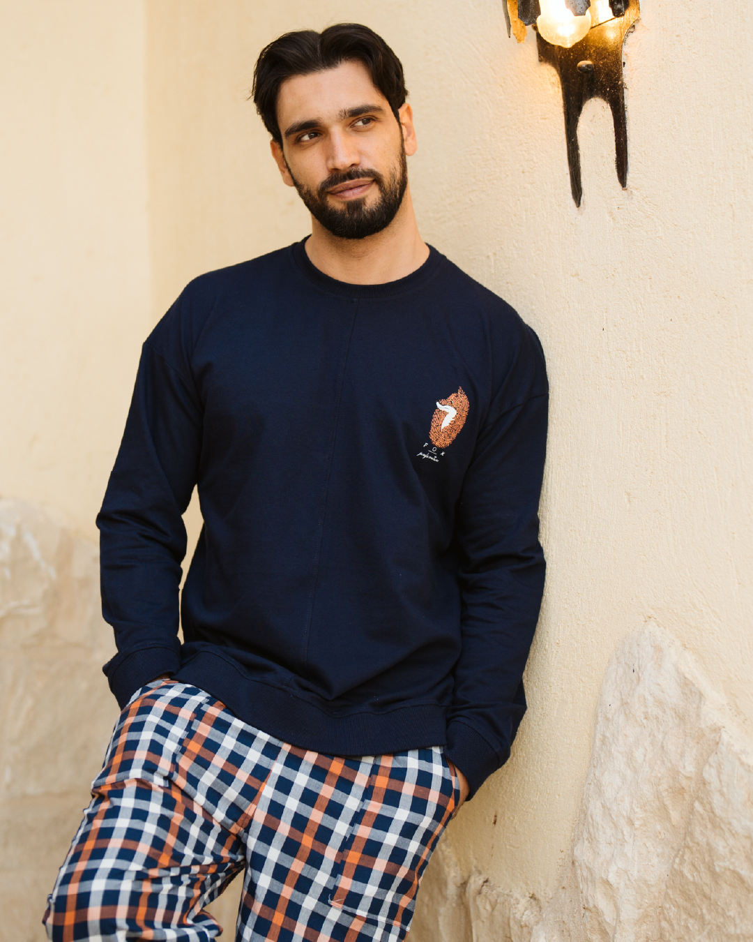 Fox Jungle Creature بيجاما رجالي كُم طويل