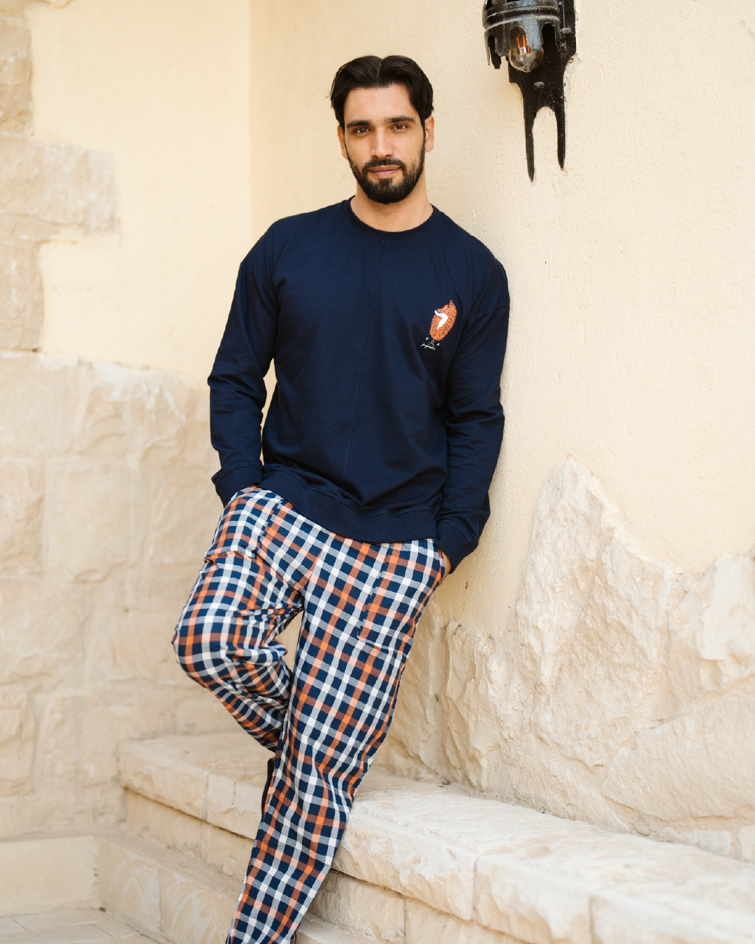 Fox Jungle Creature بيجاما رجالي كُم طويل