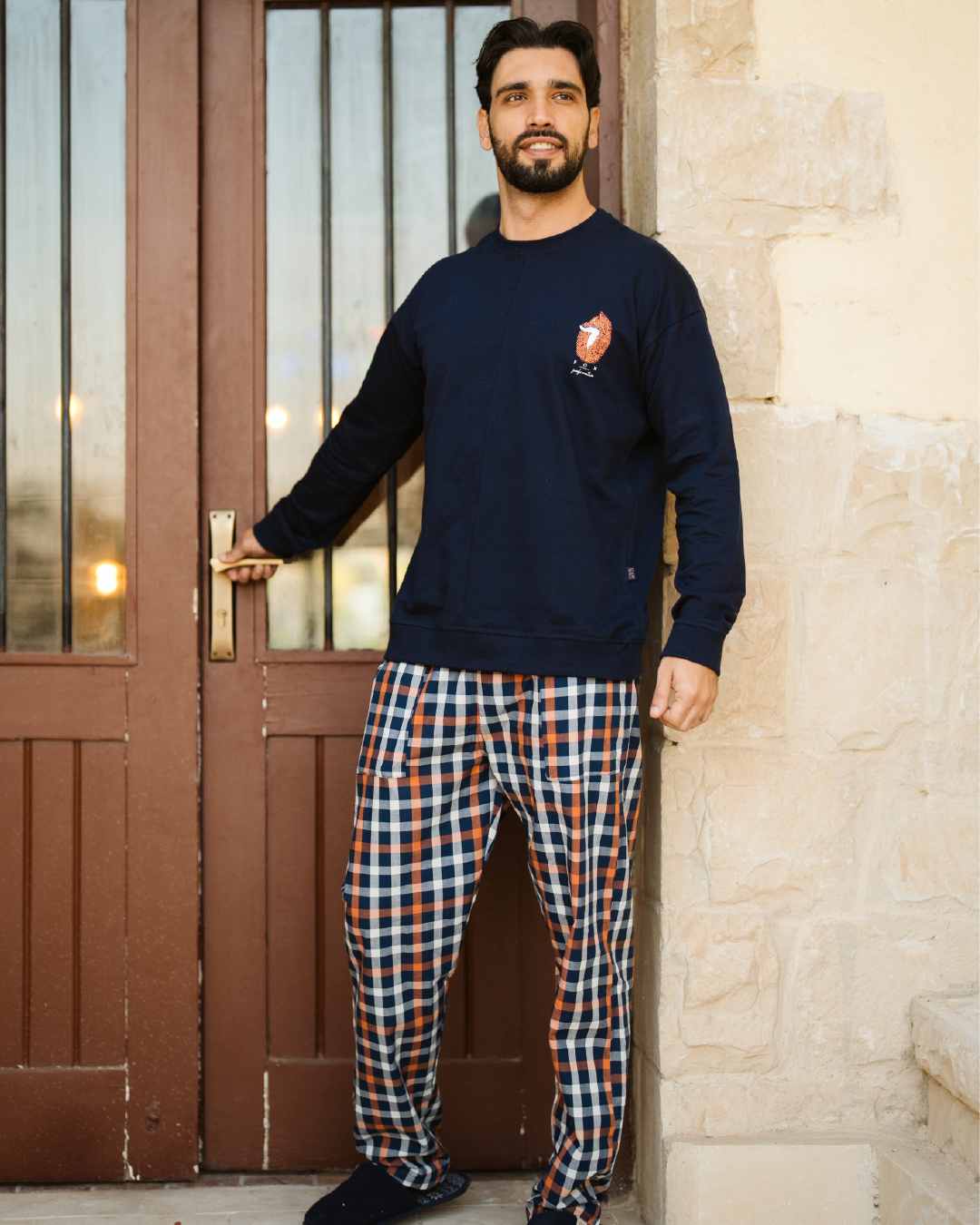 Fox Jungle Creature بيجاما رجالي كُم طويل