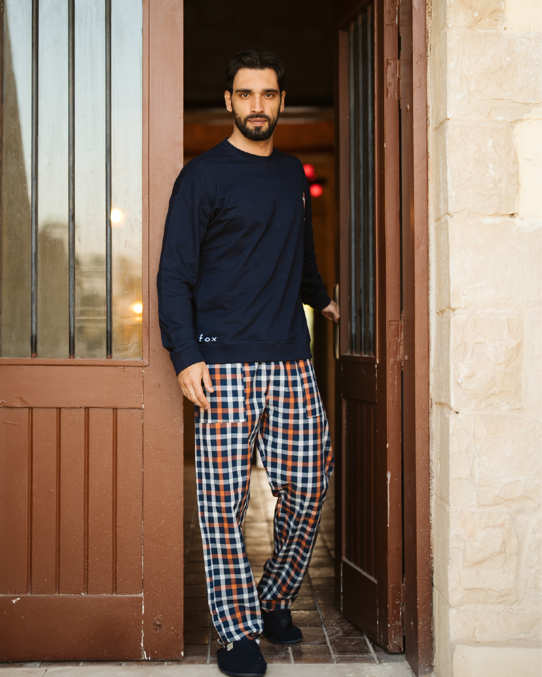 Fox Jungle Creature بيجاما رجالي كُم طويل