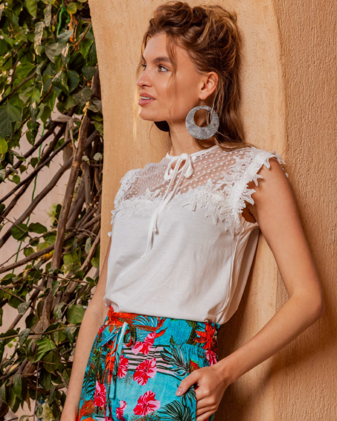 Women's pajamas Dantel Ali Al -Sadr and palm trousers