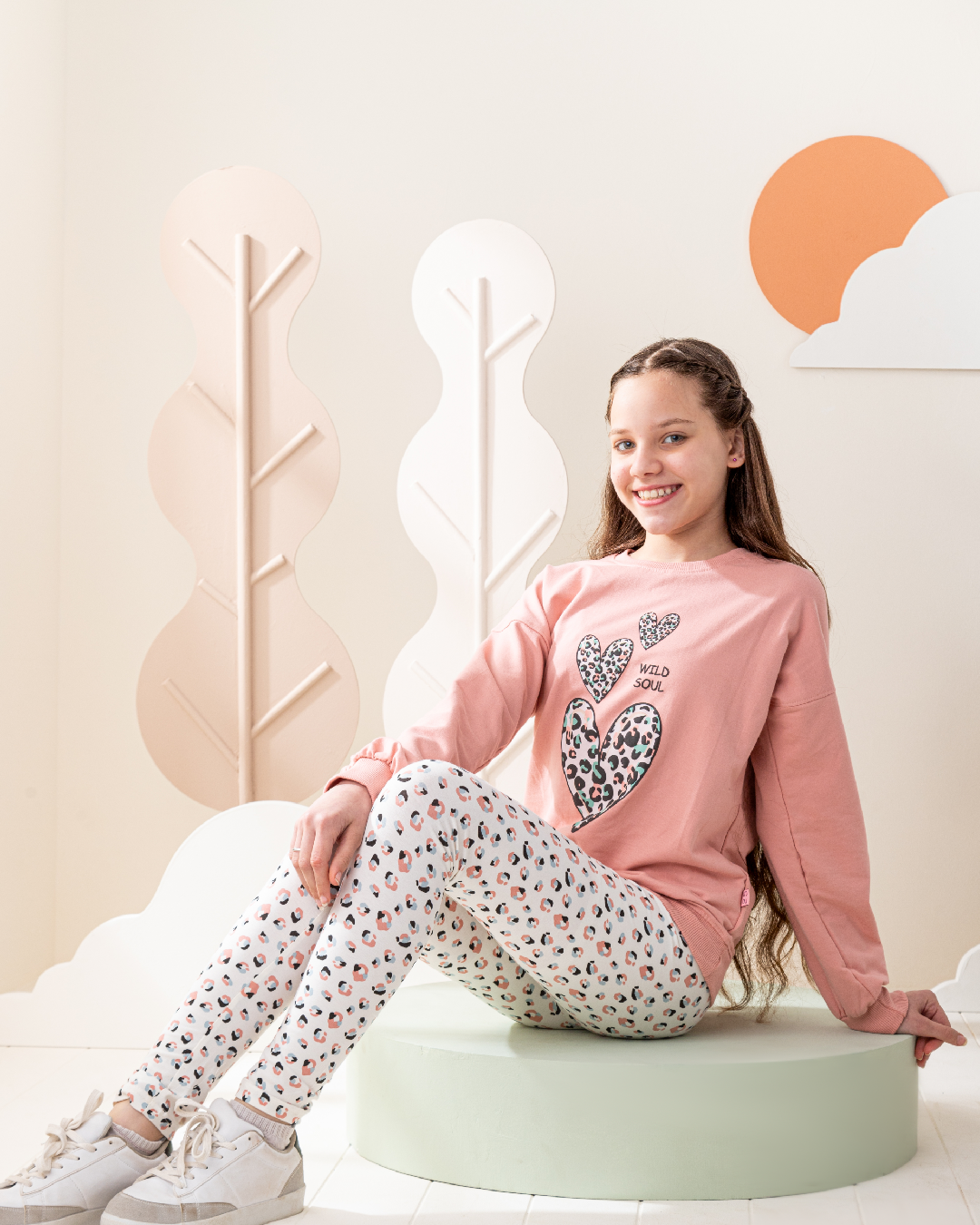 Wild soul بيجاما بناتي سويتشرت وليجنج