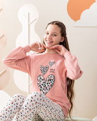 Wild soul بيجاما بناتي سويتشرت وليجنج