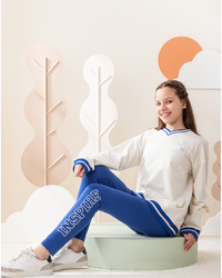 Grl Pwr Awesome بيجاما بناتي سويتشرت وليجنج