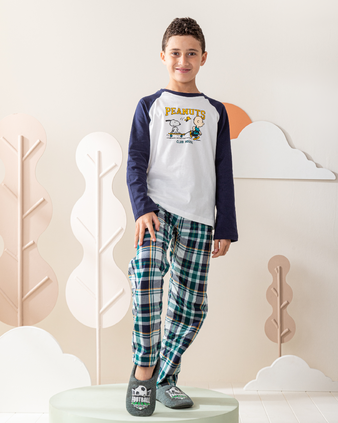 Peanuts Club بيجاما أولادي رَجلان