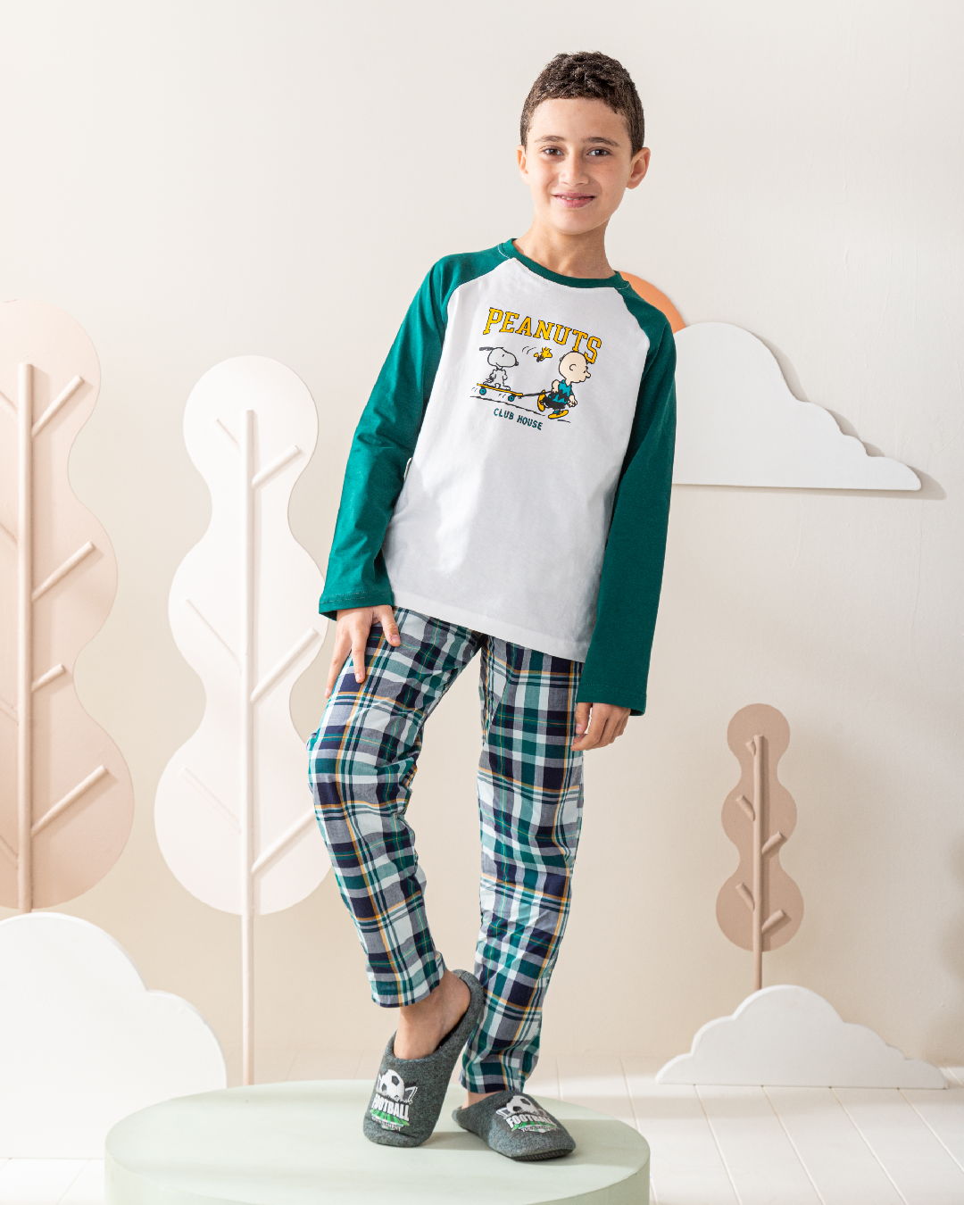 Peanuts Club بيجاما أولادي رَجلان