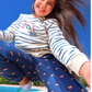 Rainbow 1 Girls Striped Pajamas Medium