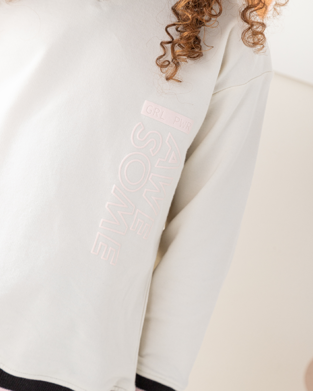 Grl Pwr Awesome بيجاما اطفالي بناتي سويتشرت وليجنج