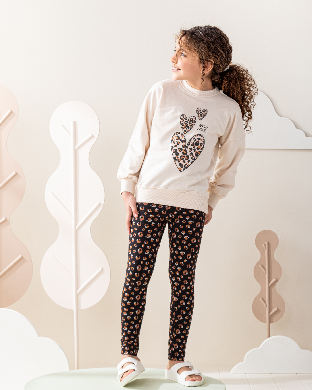 Wild Soul بيجاما اطفالي بناتي سويتشرت وليجنج
