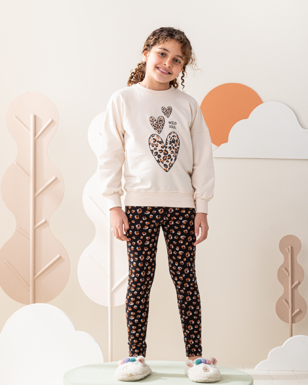 Wild Soul بيجاما اطفالي بناتي سويتشرت وليجنج