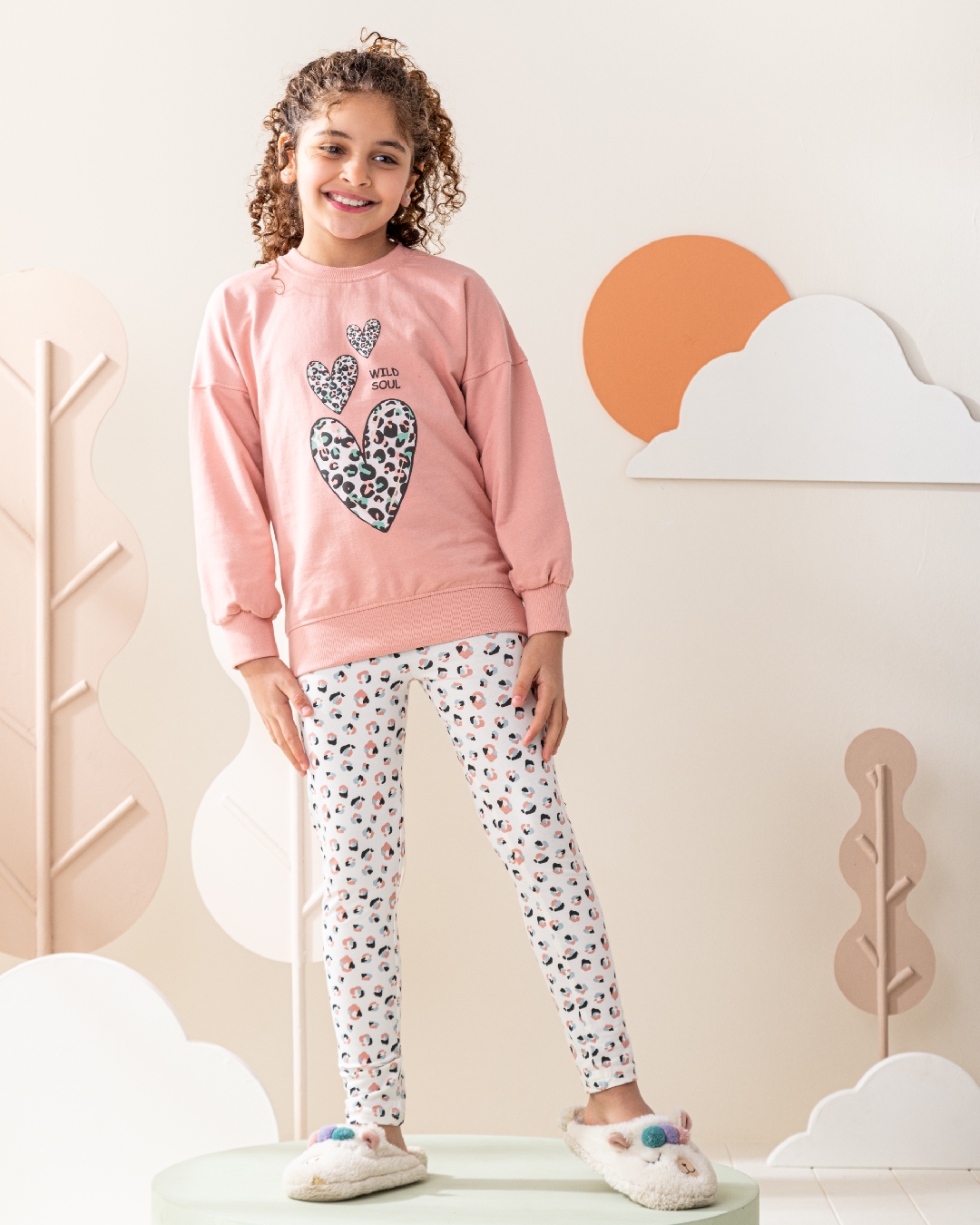 Wild Soul بيجاما اطفالي بناتي سويتشرت وليجنج