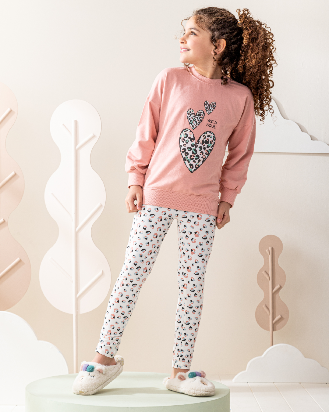 Wild Soul بيجاما اطفالي بناتي سويتشرت وليجنج