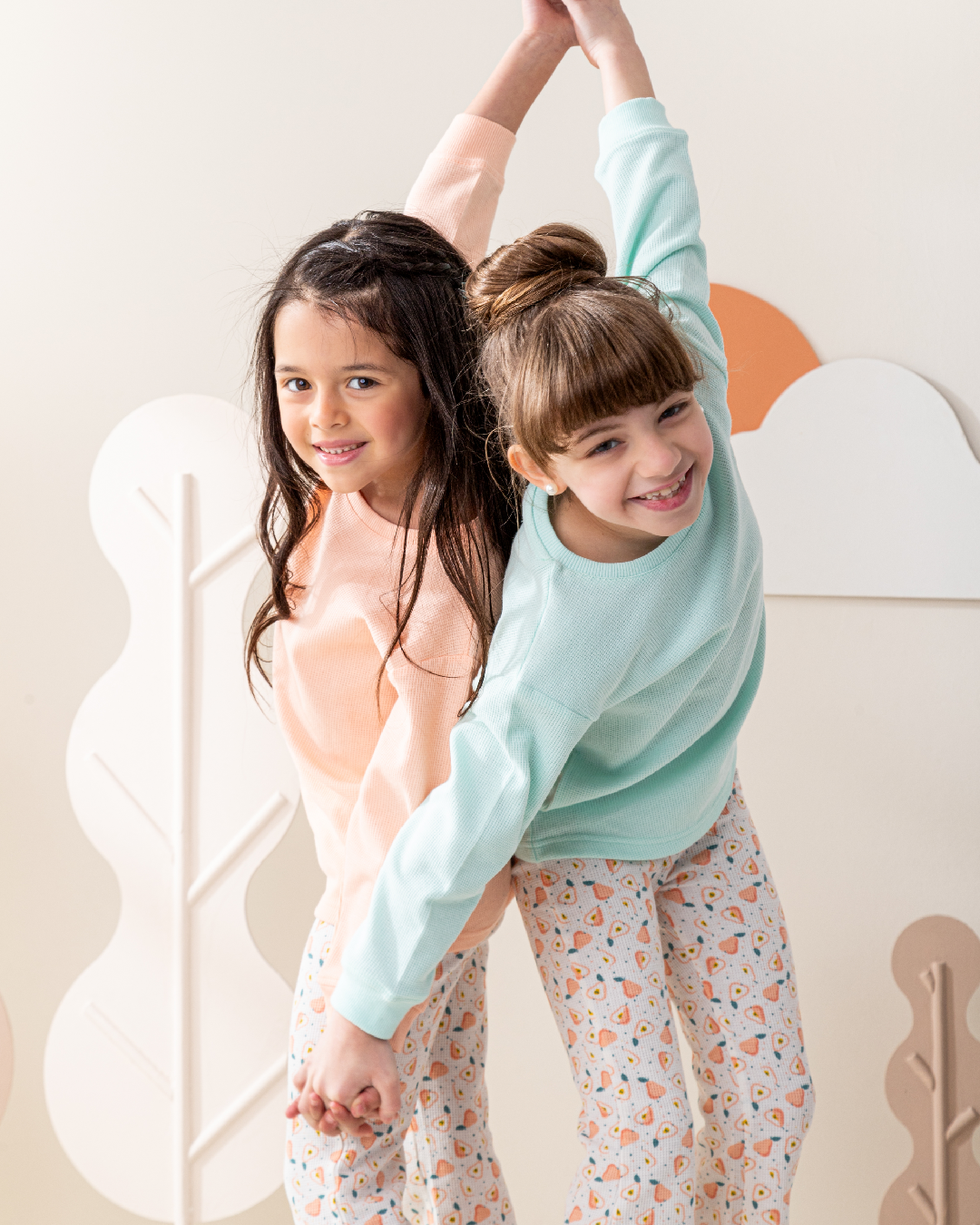 Waffel Fruits بيجاما بناتي كم طويل