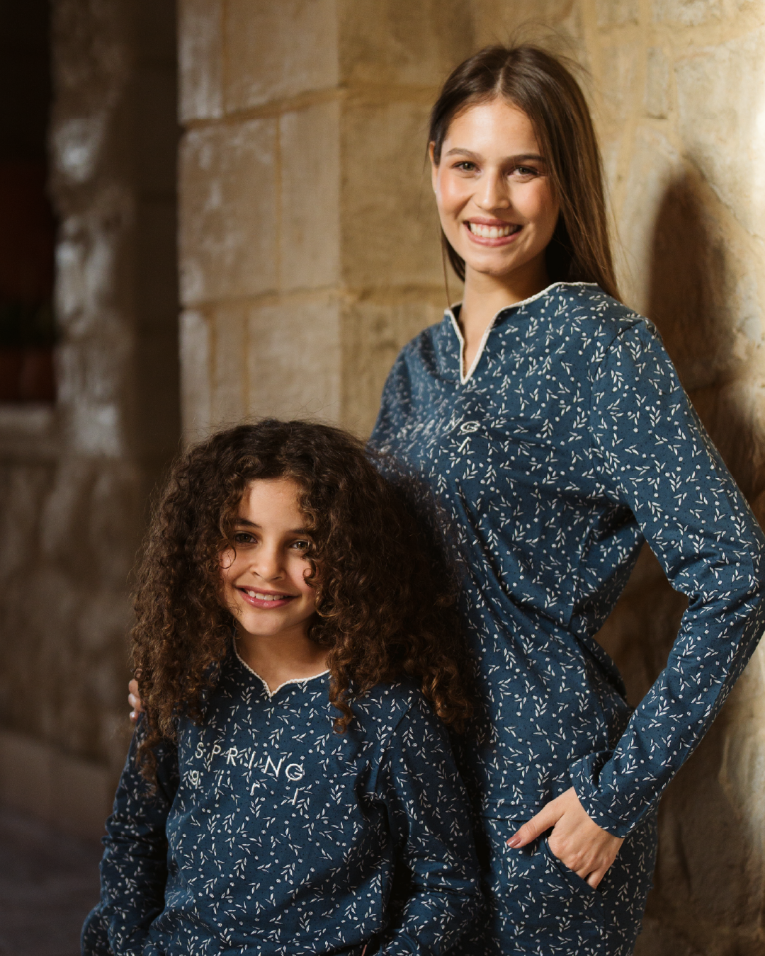 tiny roses بيجاما بناتي كُم طويل