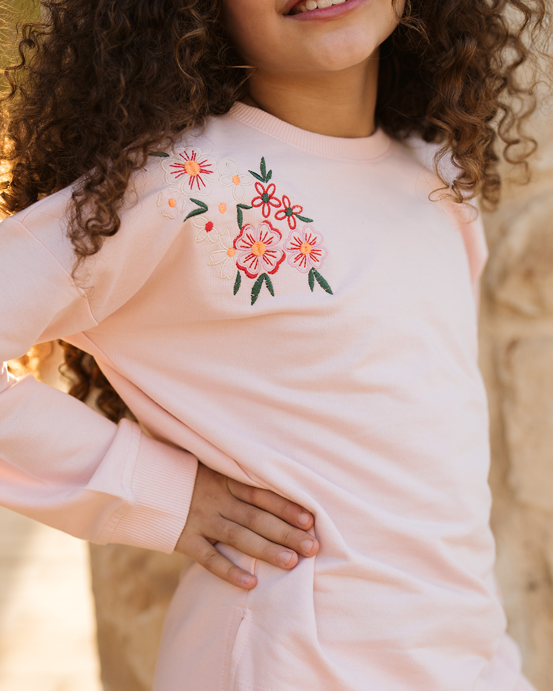 Floral girl بيجاما بناتي بكم و بنطلون