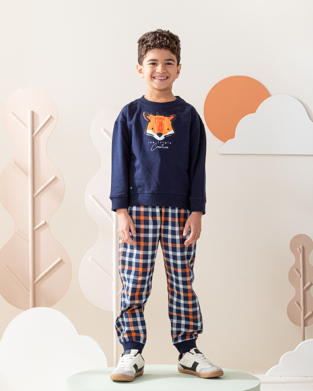 Fox the jungle creature بيجاما أولادي كُم طويل