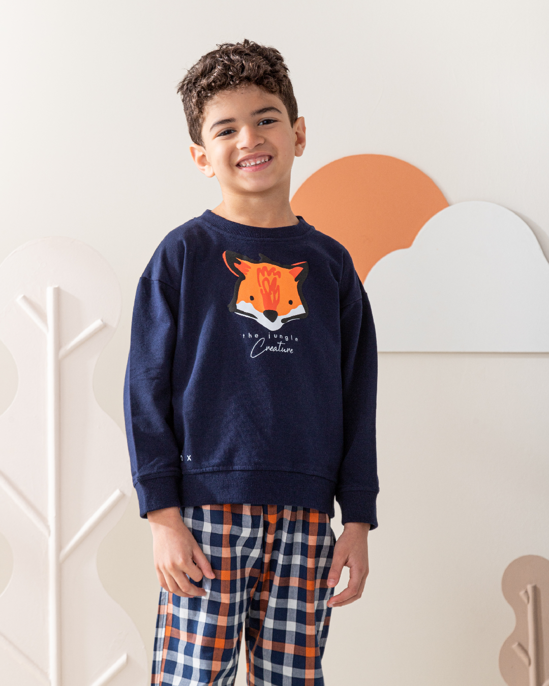 Fox the jungle creature بيجاما أولادي كُم طويل