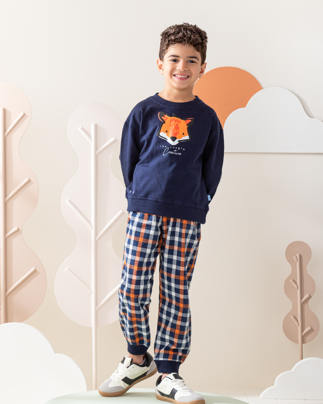 Fox the jungle creature بيجاما أولادي كُم طويل