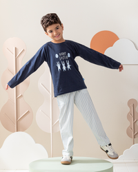 Happy Easter بيجاما أولادي كُم طويل