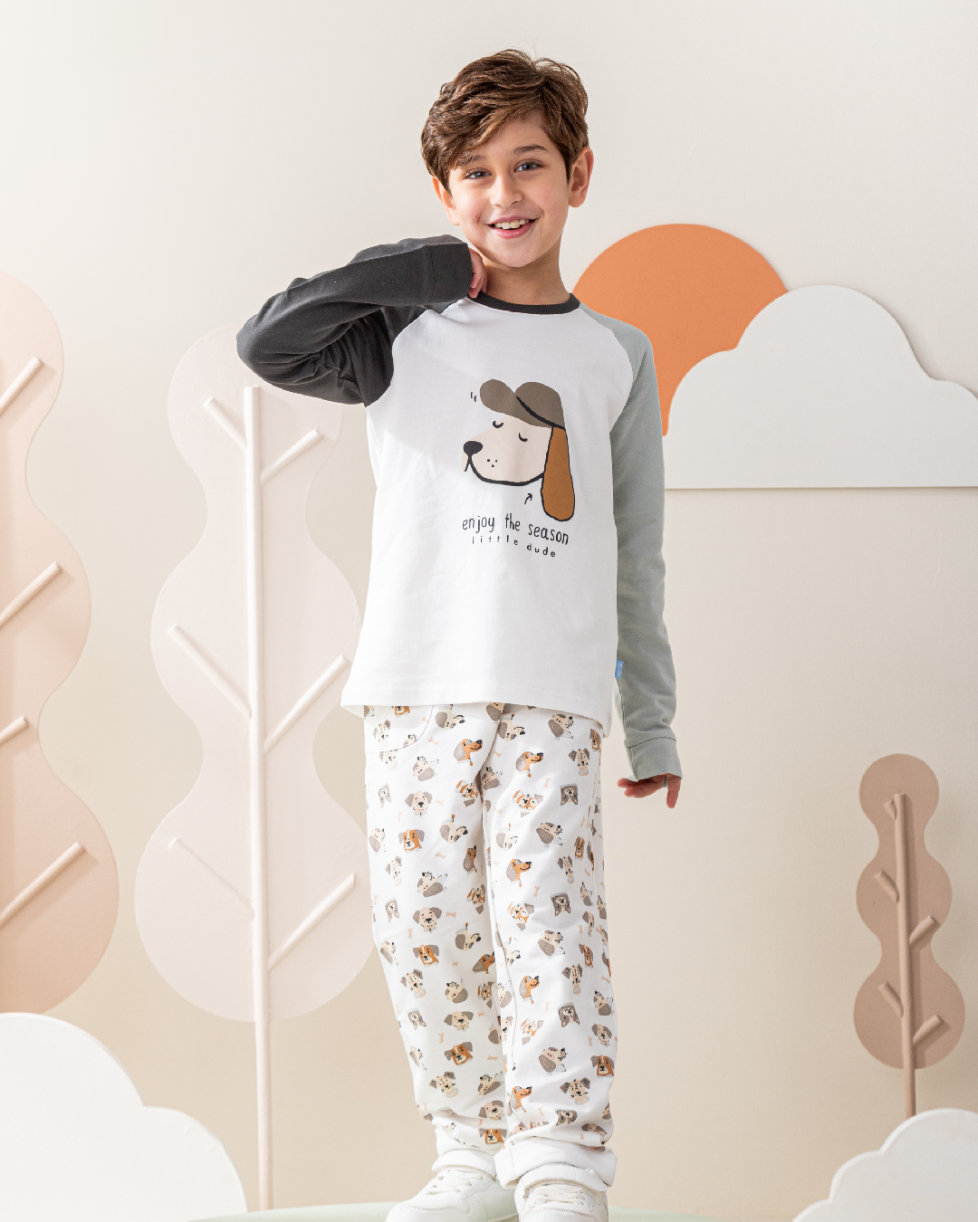 Enjoy the season Puppy بيجاما أولادي رَجلان