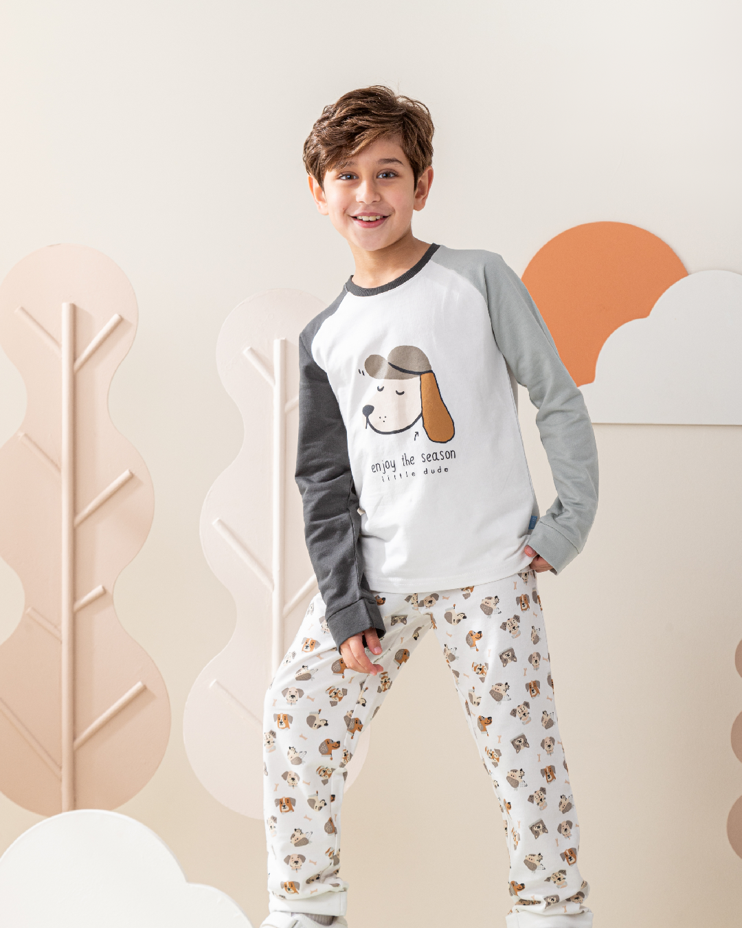 Enjoy the season Puppy بيجاما أولادي رَجلان