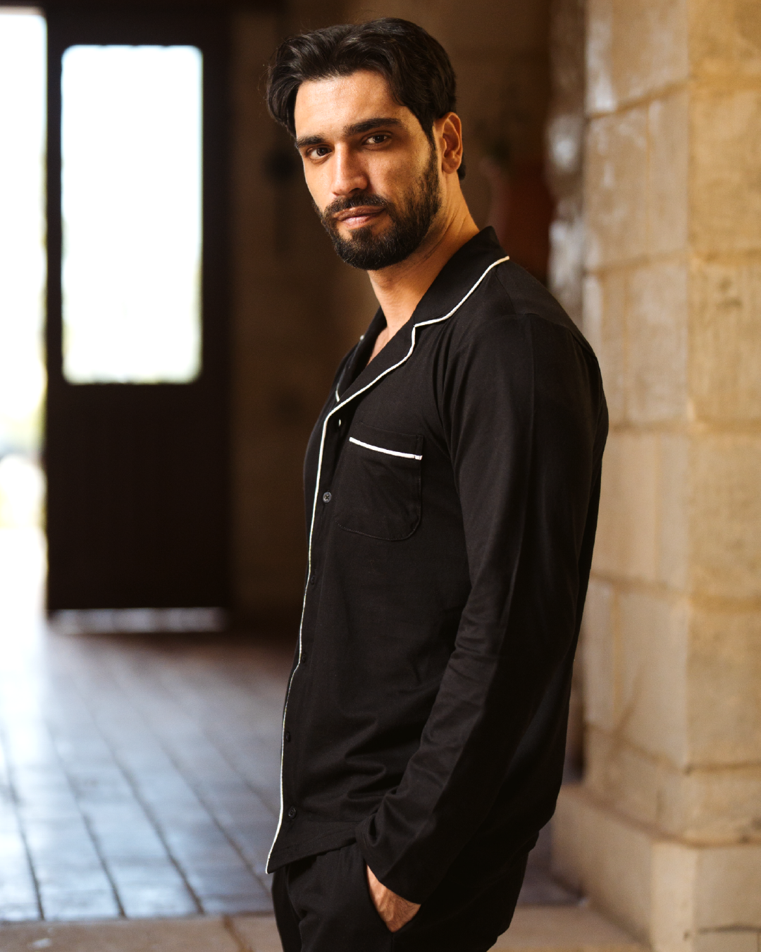 Long Sleeves بيجاما رجالي كم طويل