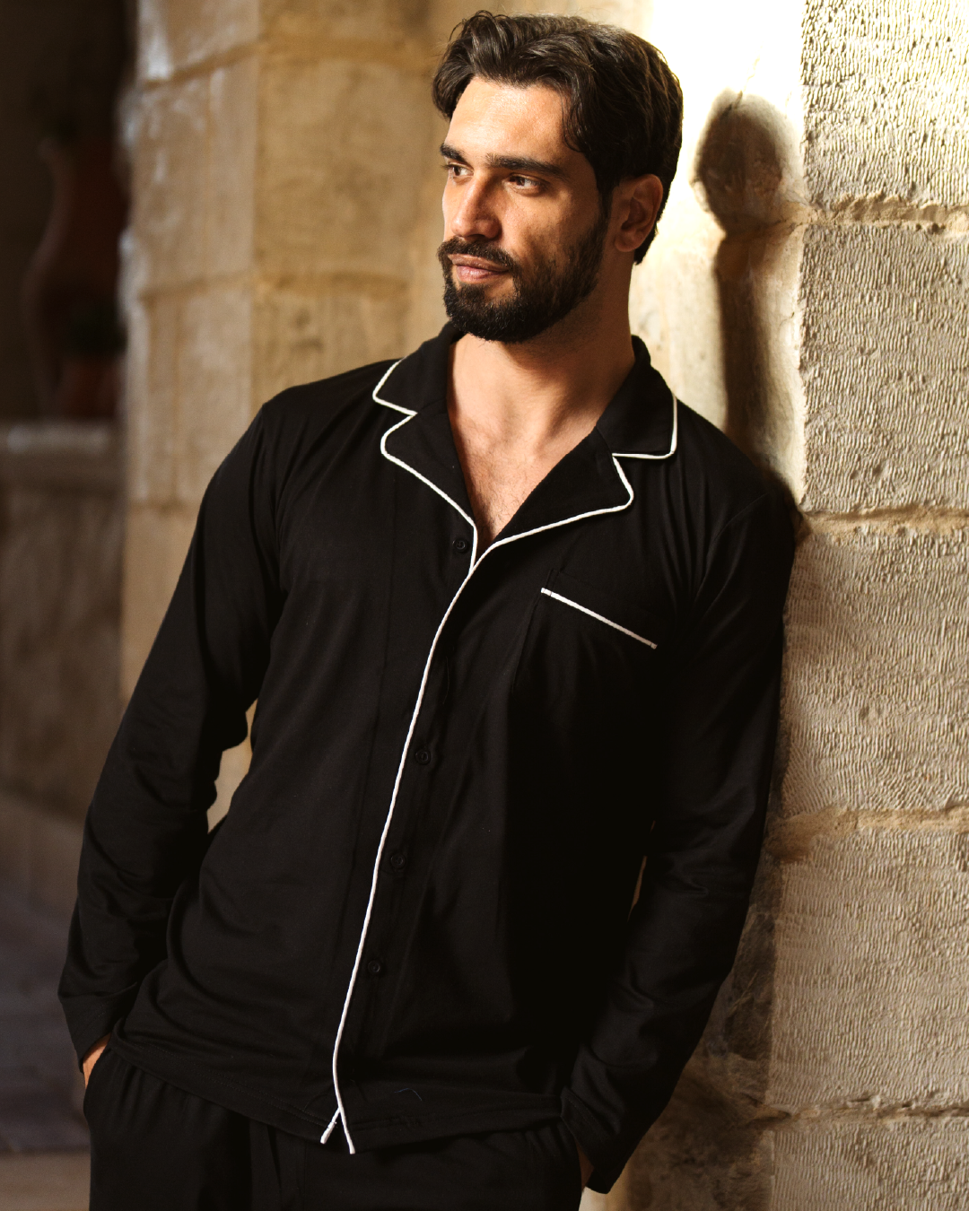 Long Sleeves بيجاما رجالي كم طويل