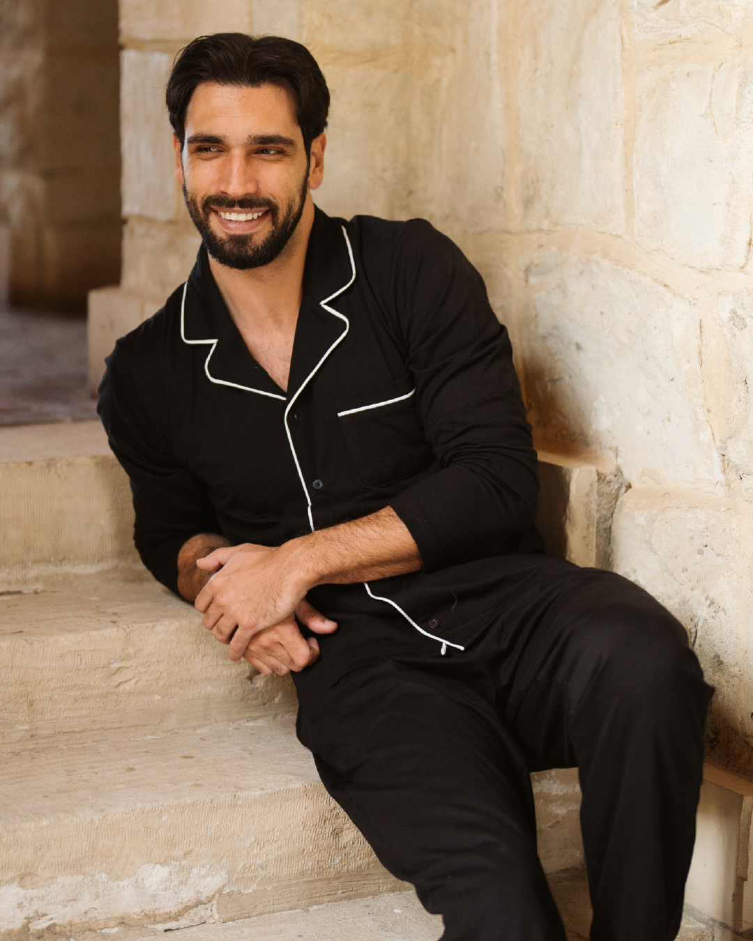 Long Sleeves بيجاما رجالي كم طويل