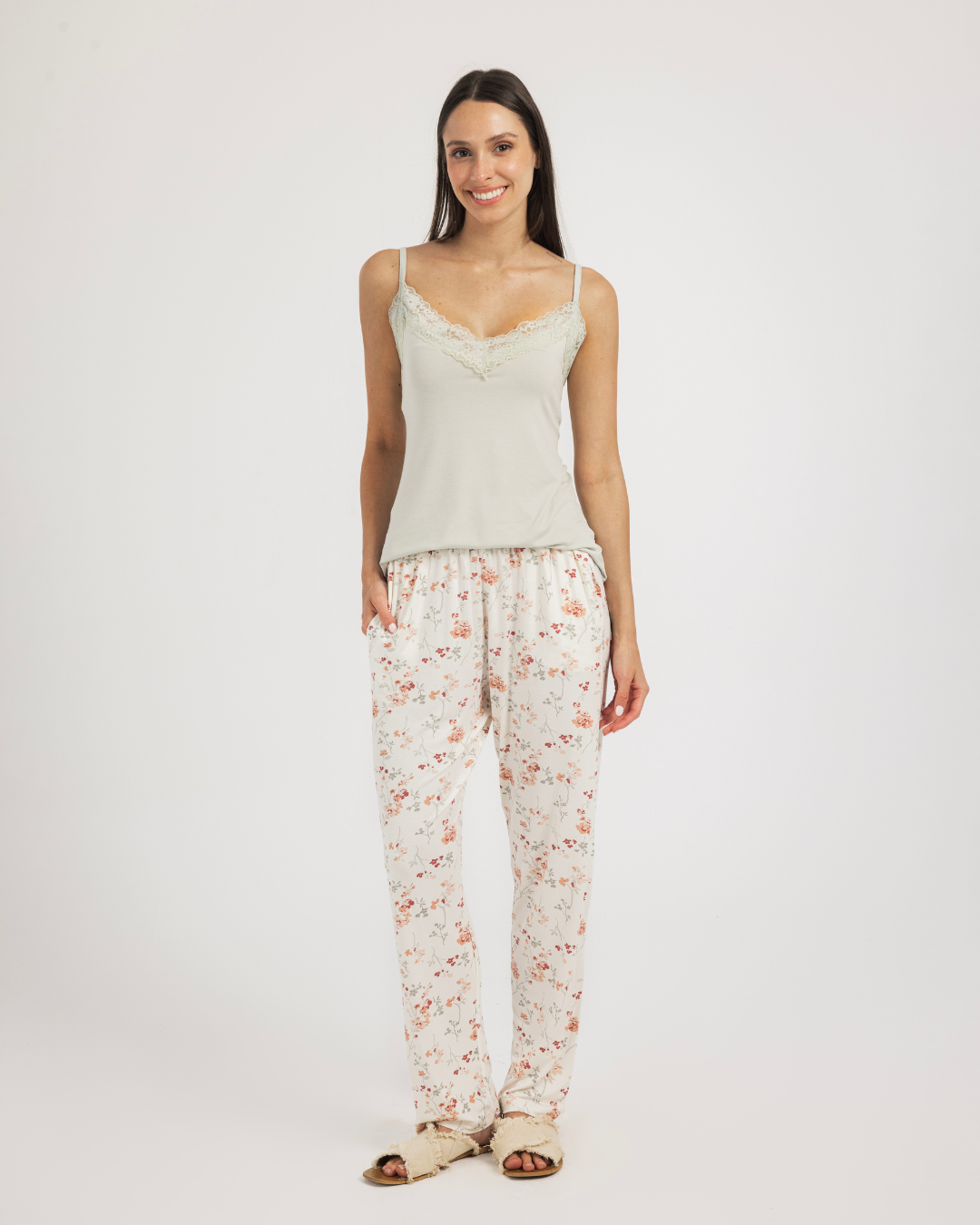 بيجاما بنطلون فسكوز ليكرا ورود