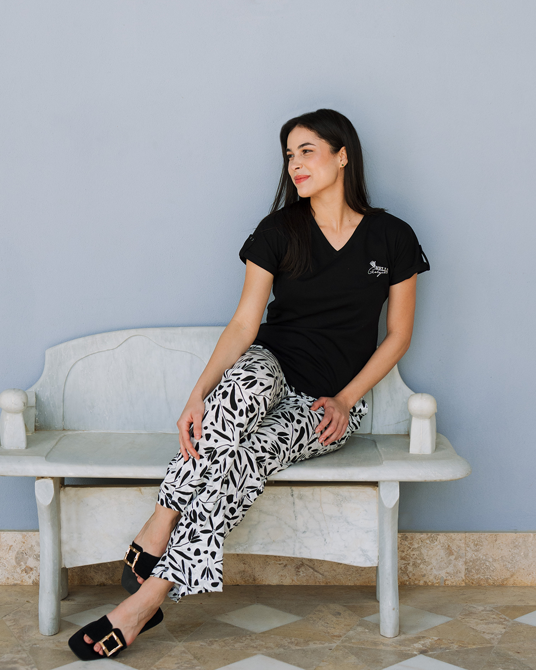 Modern Floral Pajama Cut and Short
