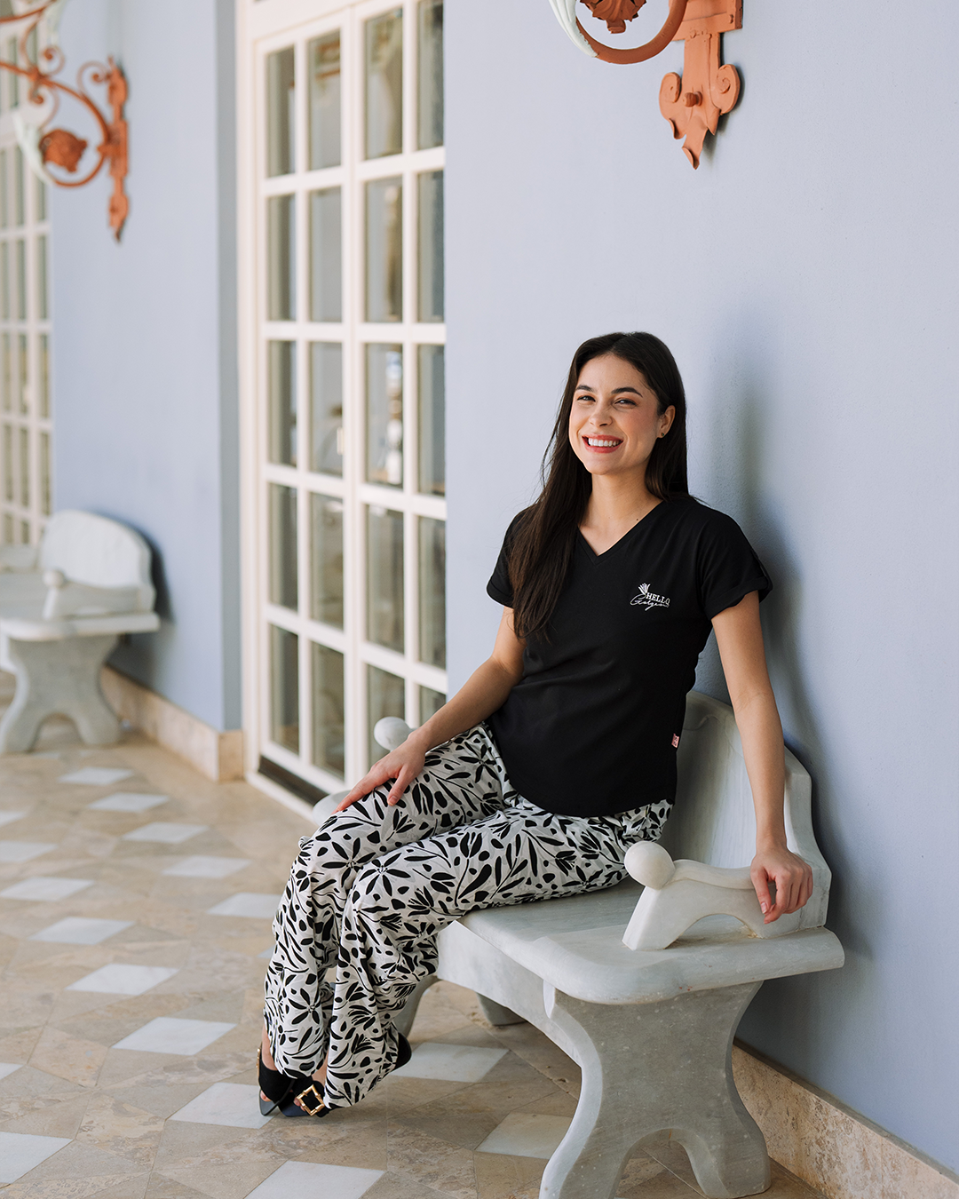 Modern Floral Pajama Cut and Short