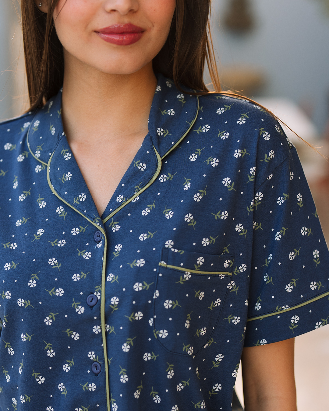 Flowers بيجاما حريمى كلاسيك نص كم و شورت