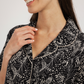 Floral lady women's buttoned night shirt