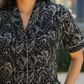 Floral lady women's buttoned night shirt