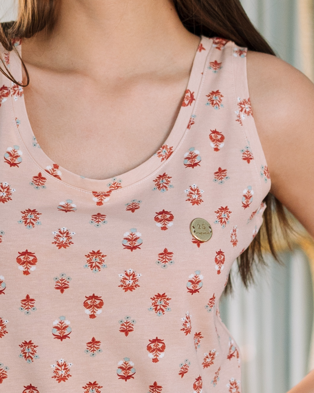 فستان كَت  قطن ورود