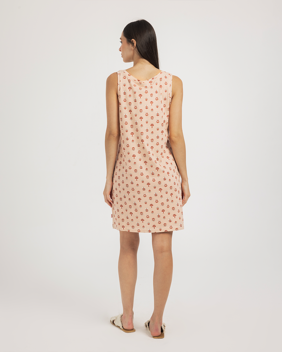 فستان كَت قطن ورود