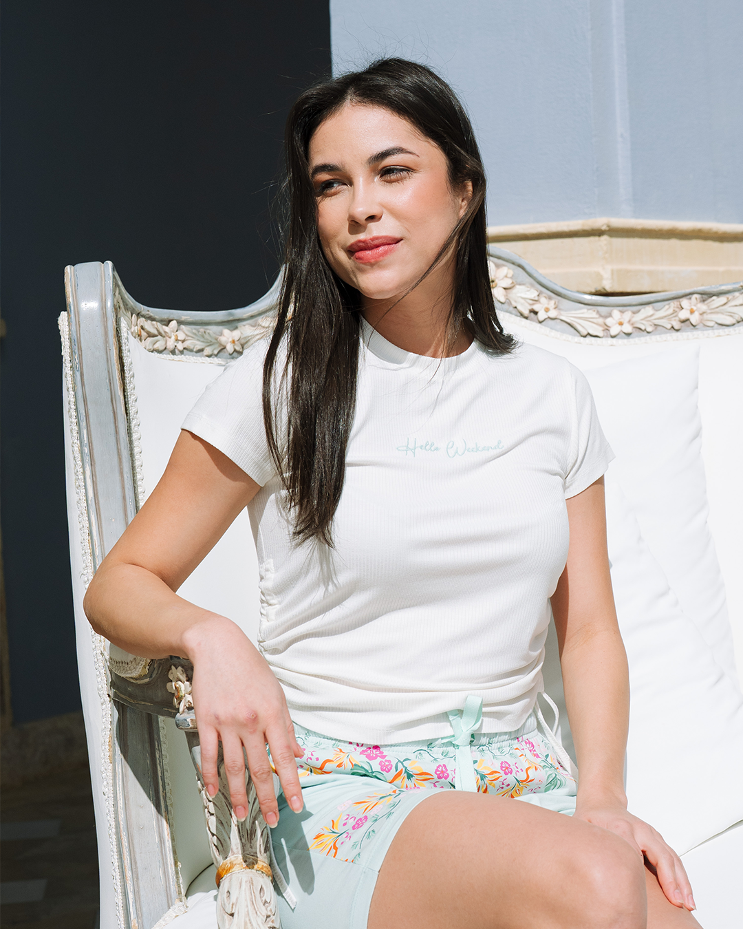 بيجاما نص كم و شورت قطن