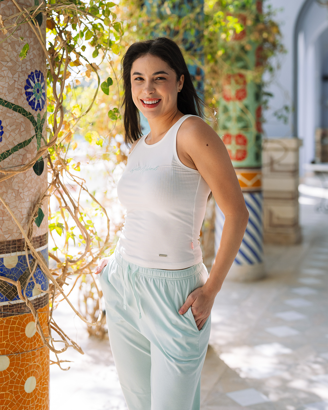 Pajama Pantkore cotton jersey Hello weekend