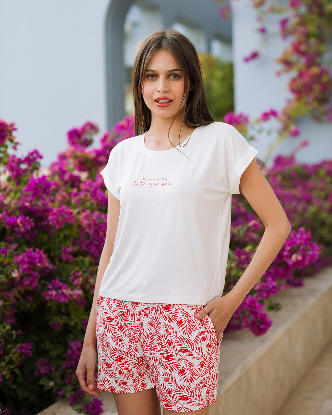 بيجاما فسكوز تلت كم و شورت تروبيكال