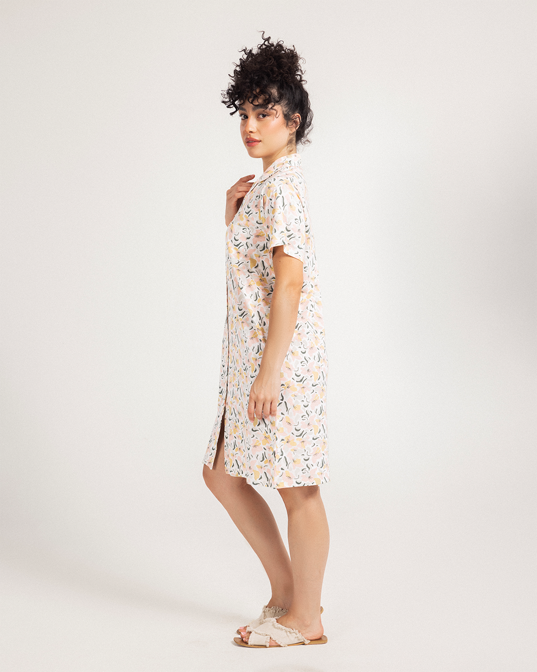 Women Nightshirt Colorful Flowers